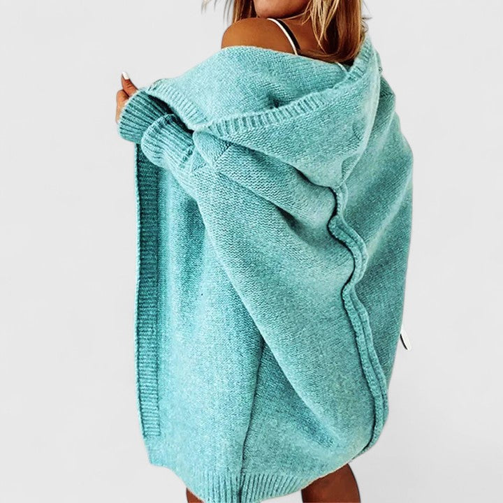 Women's Open Front Hooded Cardigan - Vonnera