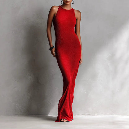 Valentina Rossi Women's Ribbed Knit Maxi Dress - Vonnera