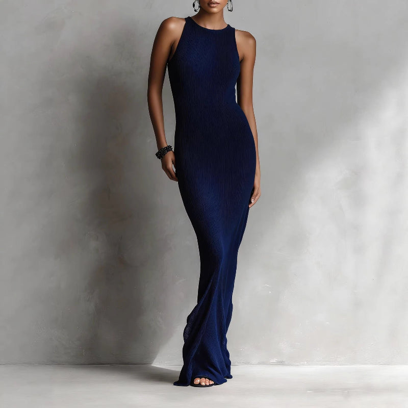 Valentina Rossi Women's Ribbed Knit Maxi Dress
