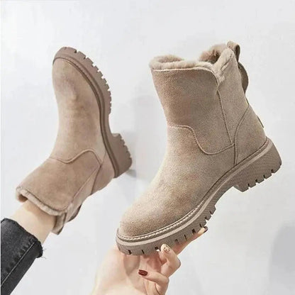 Women's Velvet Snow Boots Cozy Winter Footwear - Vonnera