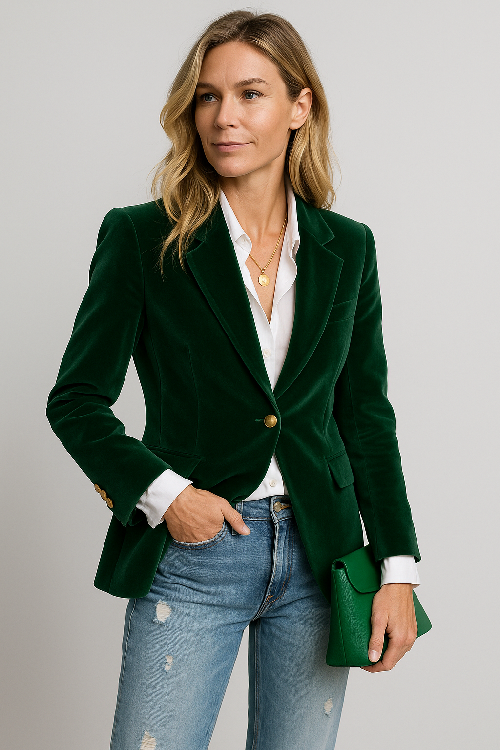 Women's Velvet Blazer - Vonnera