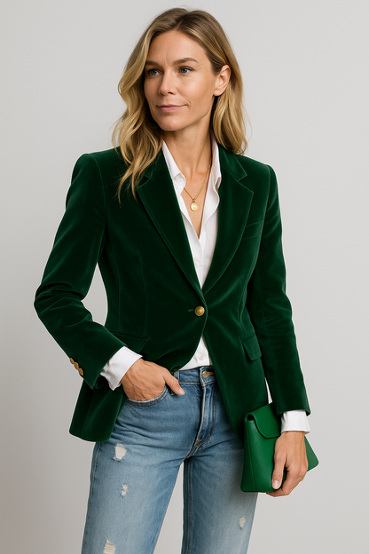 Women's Velvet Blazer - Vonnera
