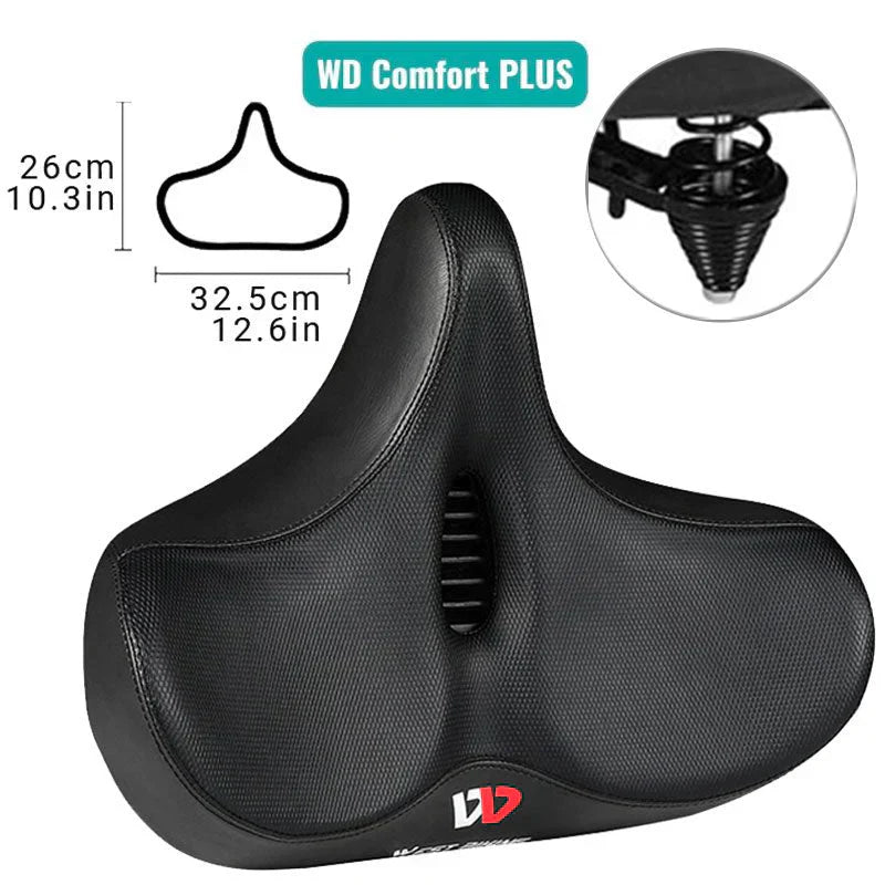 Comfortable Bicycle Saddle Extra Wide Seat