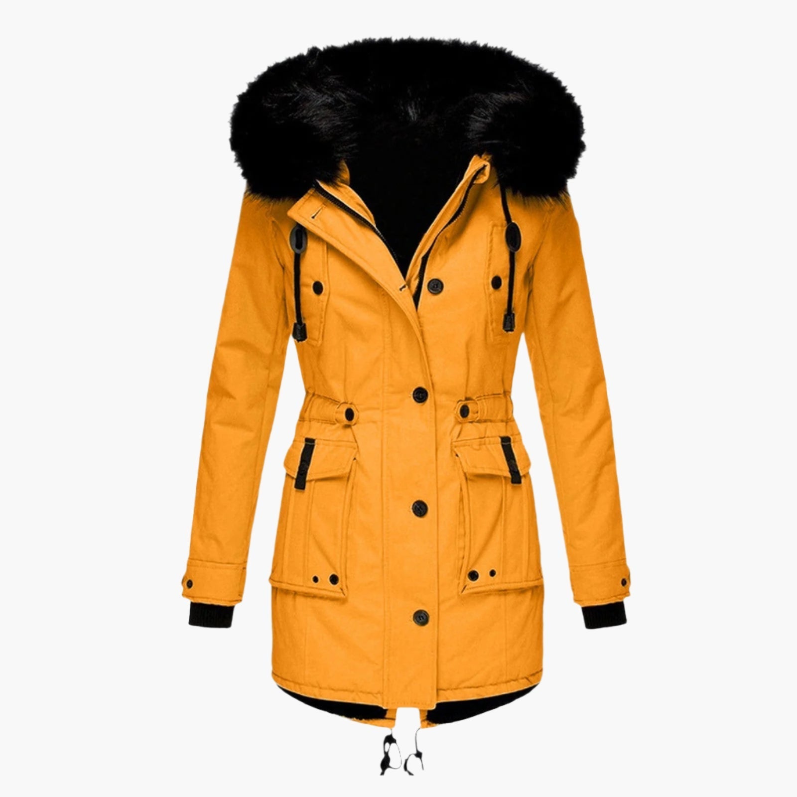 Women's Mid-Thigh Parka Hooded Relaxed Fit - Vonnera