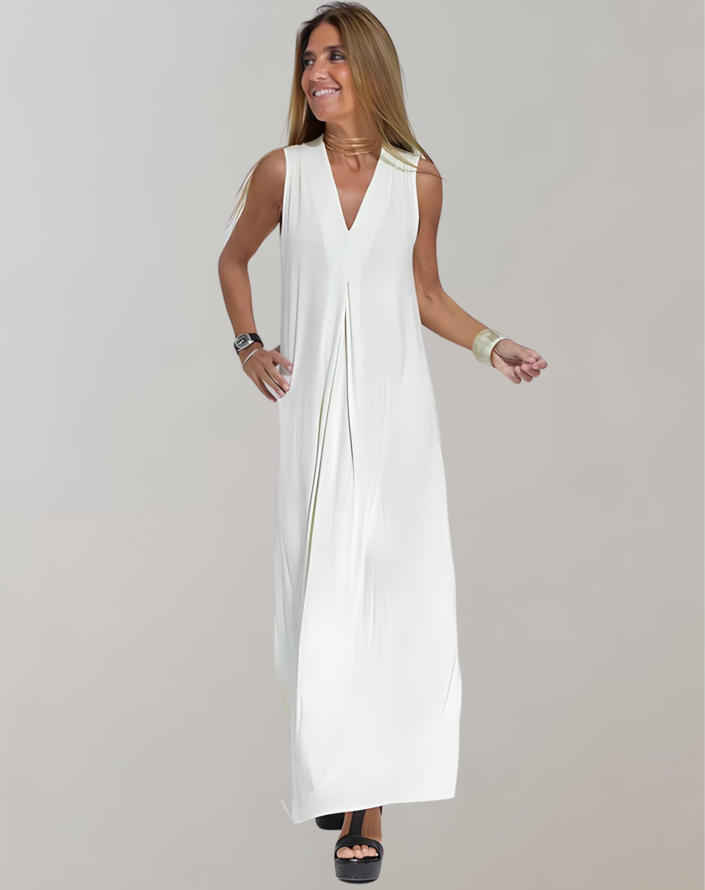 Women's V-Neck Maxi Dress Summer
