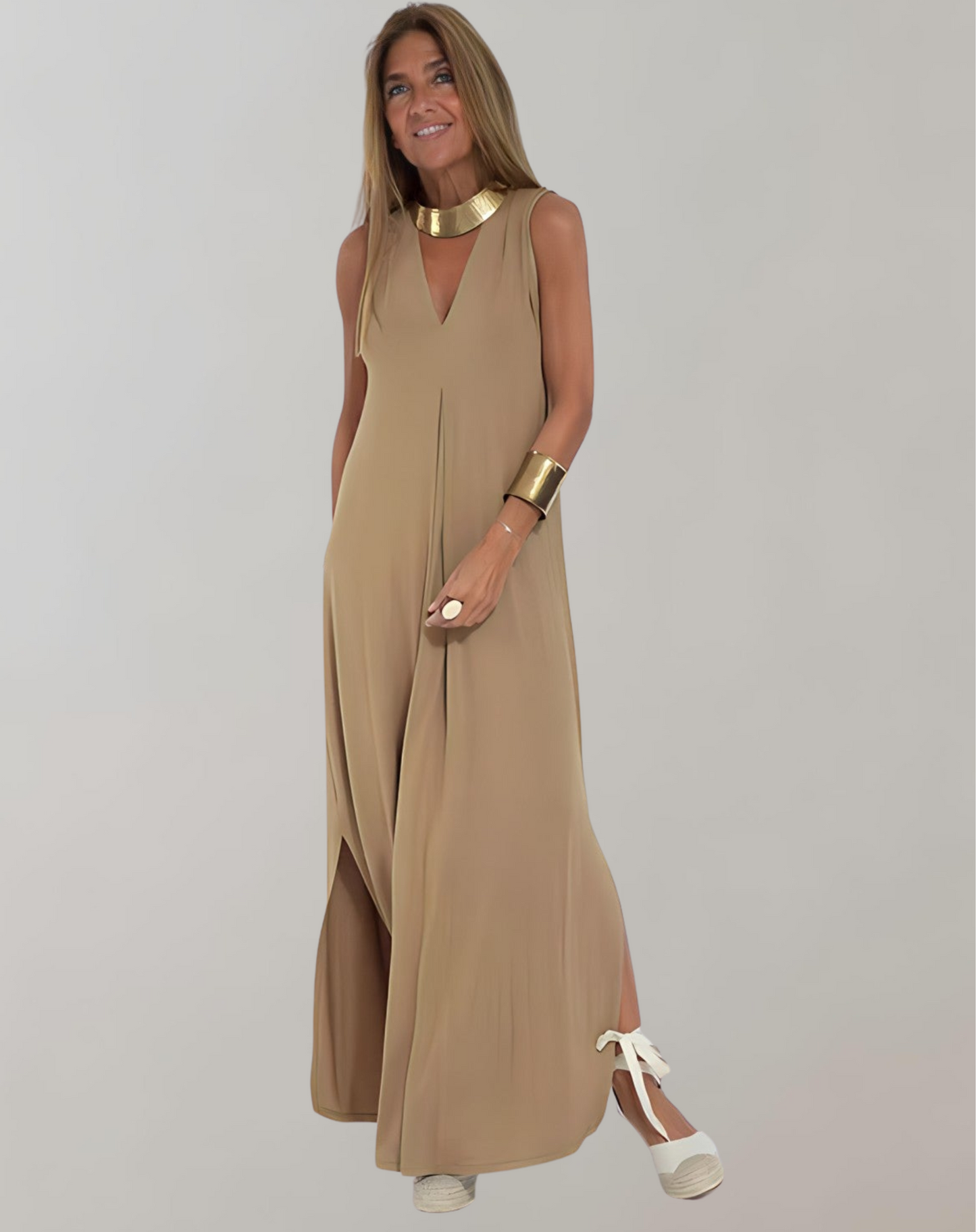 Women's V-Neck Maxi Dress Summer