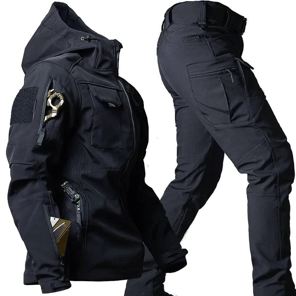 Men's Hooded Jacket Cargo Pants Set - Vonnera