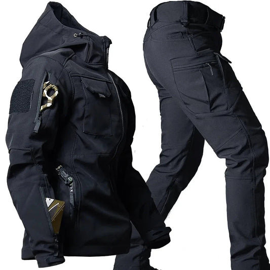 Men's Hooded Jacket Cargo Pants Set - Vonnera