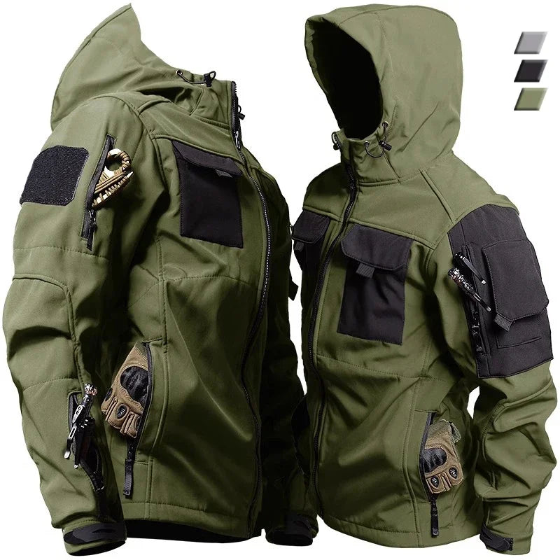 Men's Hooded Jacket Cargo Pants Set