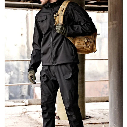 Men's Hooded Jacket Cargo Pants Set