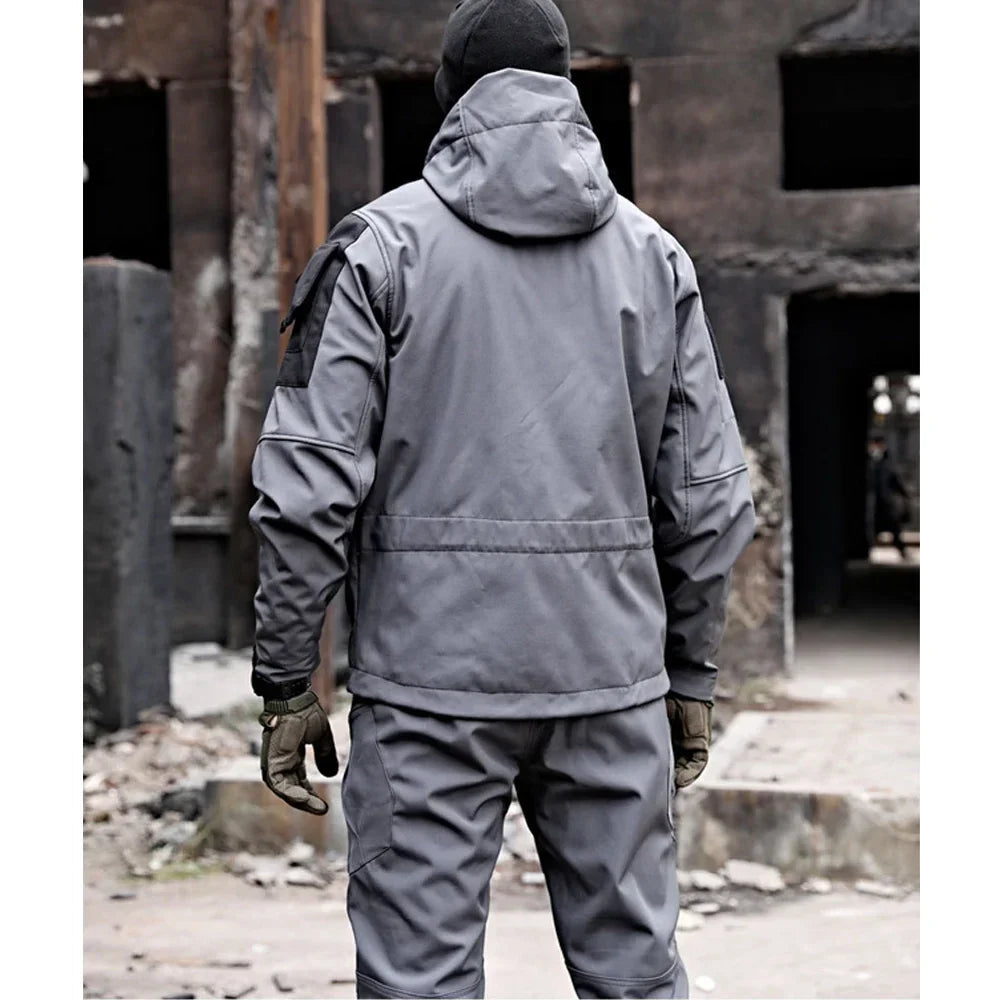 Men's Hooded Jacket Cargo Pants Set