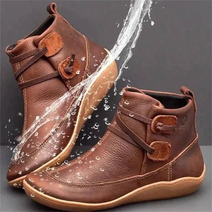 Women's Waterproof Ankle Boots Black - Vonnera