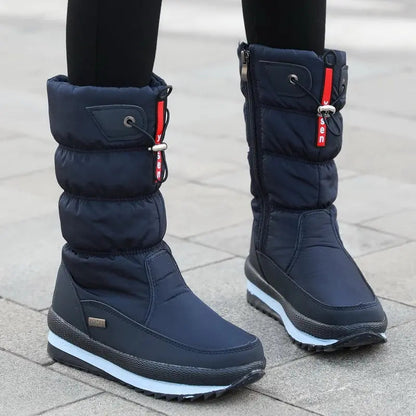 Waterproof Mid-Calf Boots for Women – Cozy & Stylish for Winter