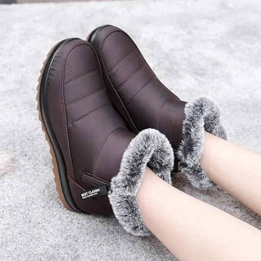 Women's Waterproof Winter Boots Mid-Calf Comfortable Design - Vonnera