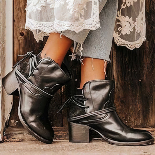 Women's Western Ankle Boots Comfortable - Vonnera