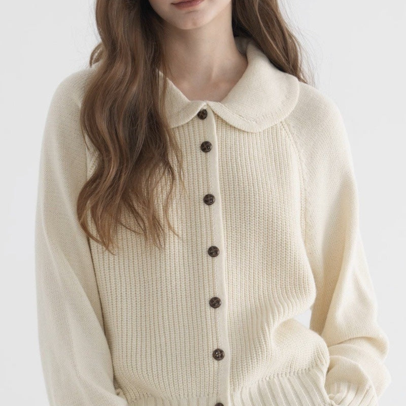 Women's Long Sleeve Cardigan Straight Cut