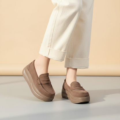Women's Suede Platform Walking Shoes