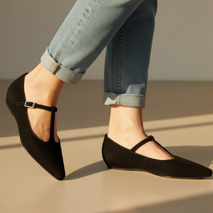 Women's Pointed Toe Mary Jane Flats