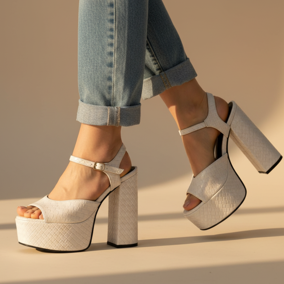 Valentina Women's Buckle Platform High Heels - Vonnera