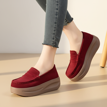 Women's Suede Platform Walking Shoes