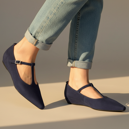 Women's Pointed Toe Mary Jane Flats