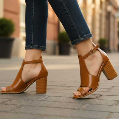 Nolani Women's Leather Strap Heels