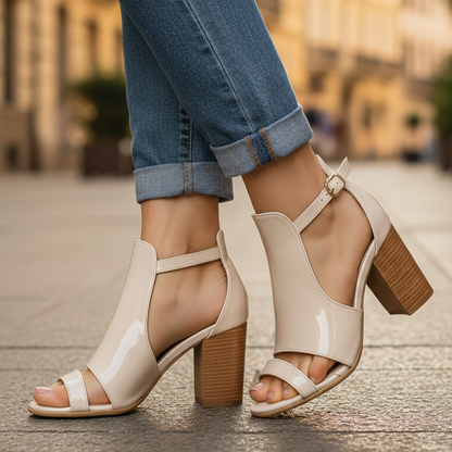 Nolani Women's Leather Strap Heels