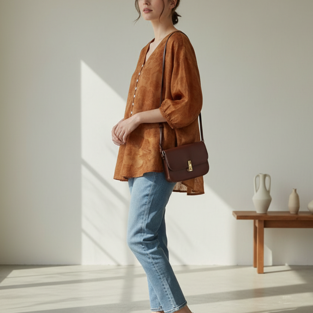 Women's V-Neck Linen