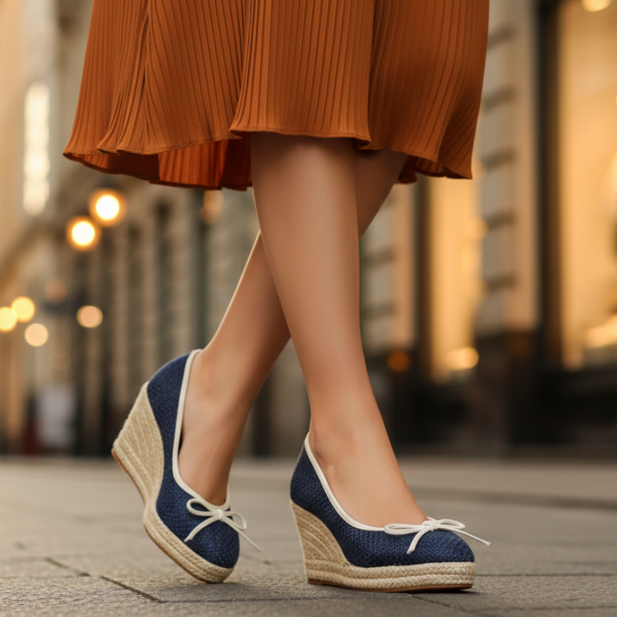 Taylor Women's Espadrille Wedge Slip On Flats