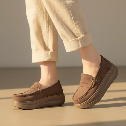 Women's Suede Platform Walking Shoes