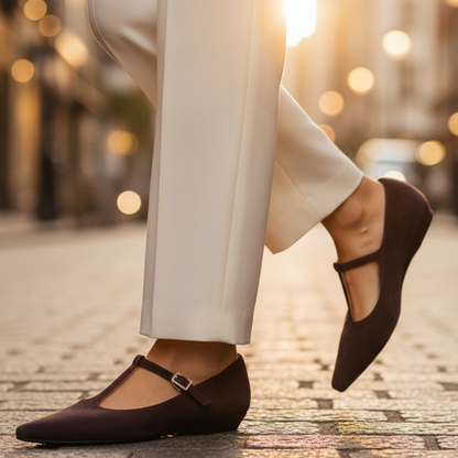 Women's Pointed Toe Mary Jane Flats