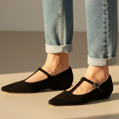 Women's Pointed Toe Mary Jane Flats
