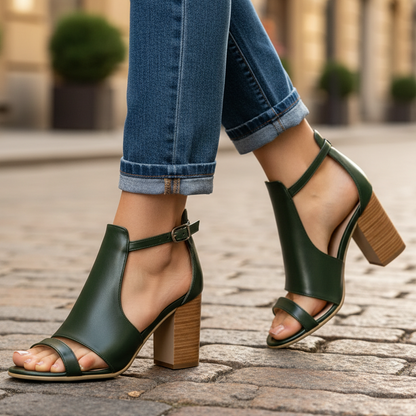 Nolani Women's Leather Strap Heels