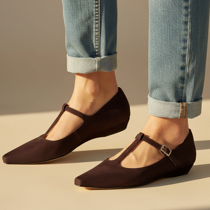 Women's Pointed Toe Mary Jane Flats