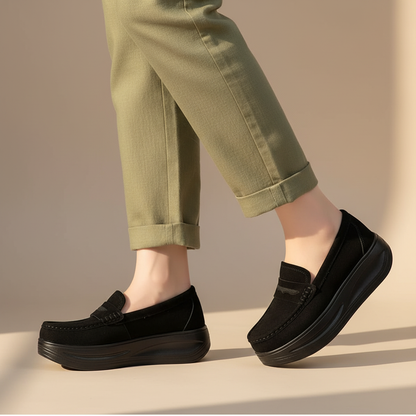 Women's Suede Platform Walking Shoes