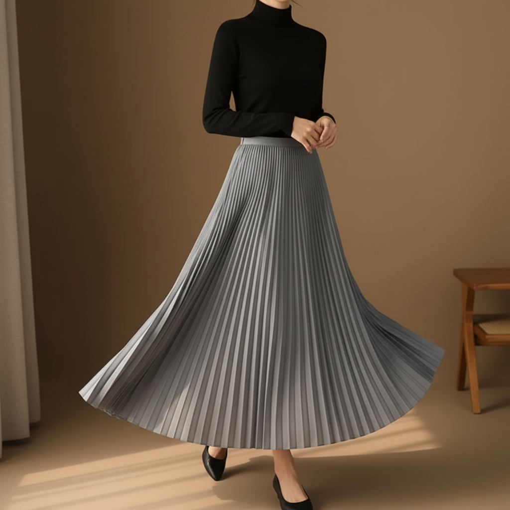 Women's Pleated A-Line Skirt - Vonnera