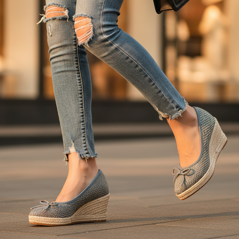 Taylor Women's Espadrille Wedge Slip On Flats