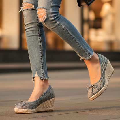 Taylor Women's Espadrille Wedge Slip On Flats