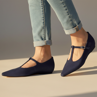 Women's Pointed Toe Mary Jane Flats - Vonnera