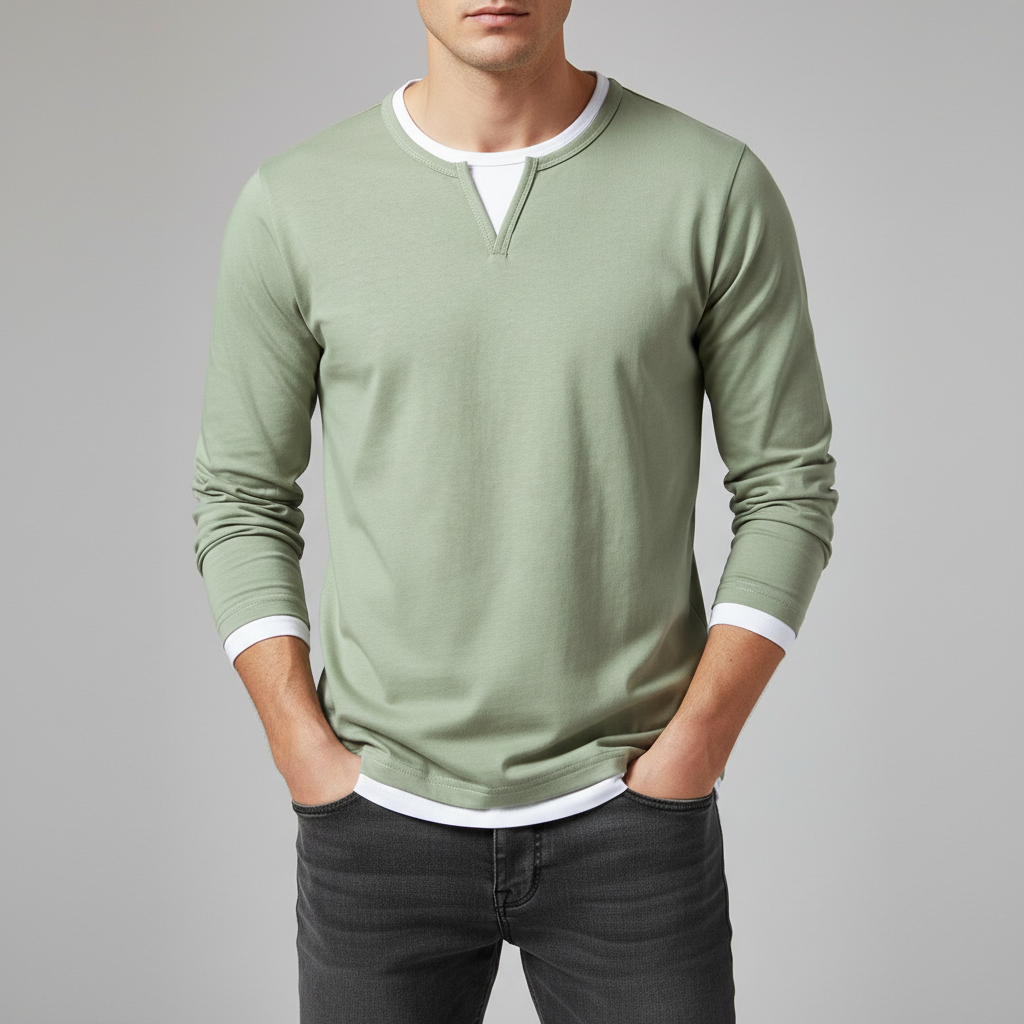 Men's Henley Long Sleeve Shirt