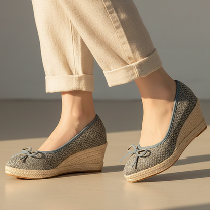 Taylor Women's Espadrille Wedge Slip On Flats