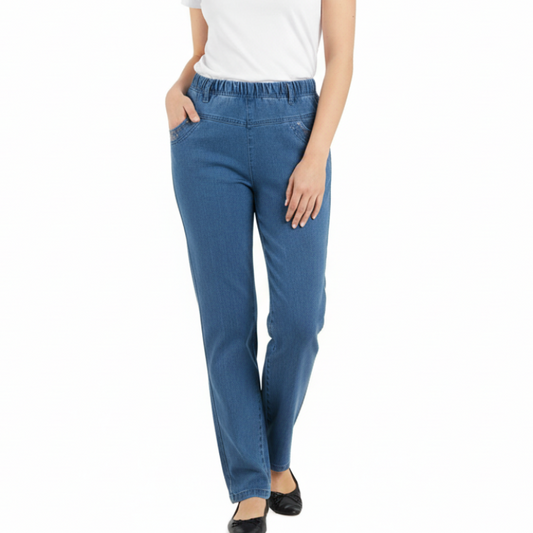 Women's High Waist Elastic Jeans - Vonnera