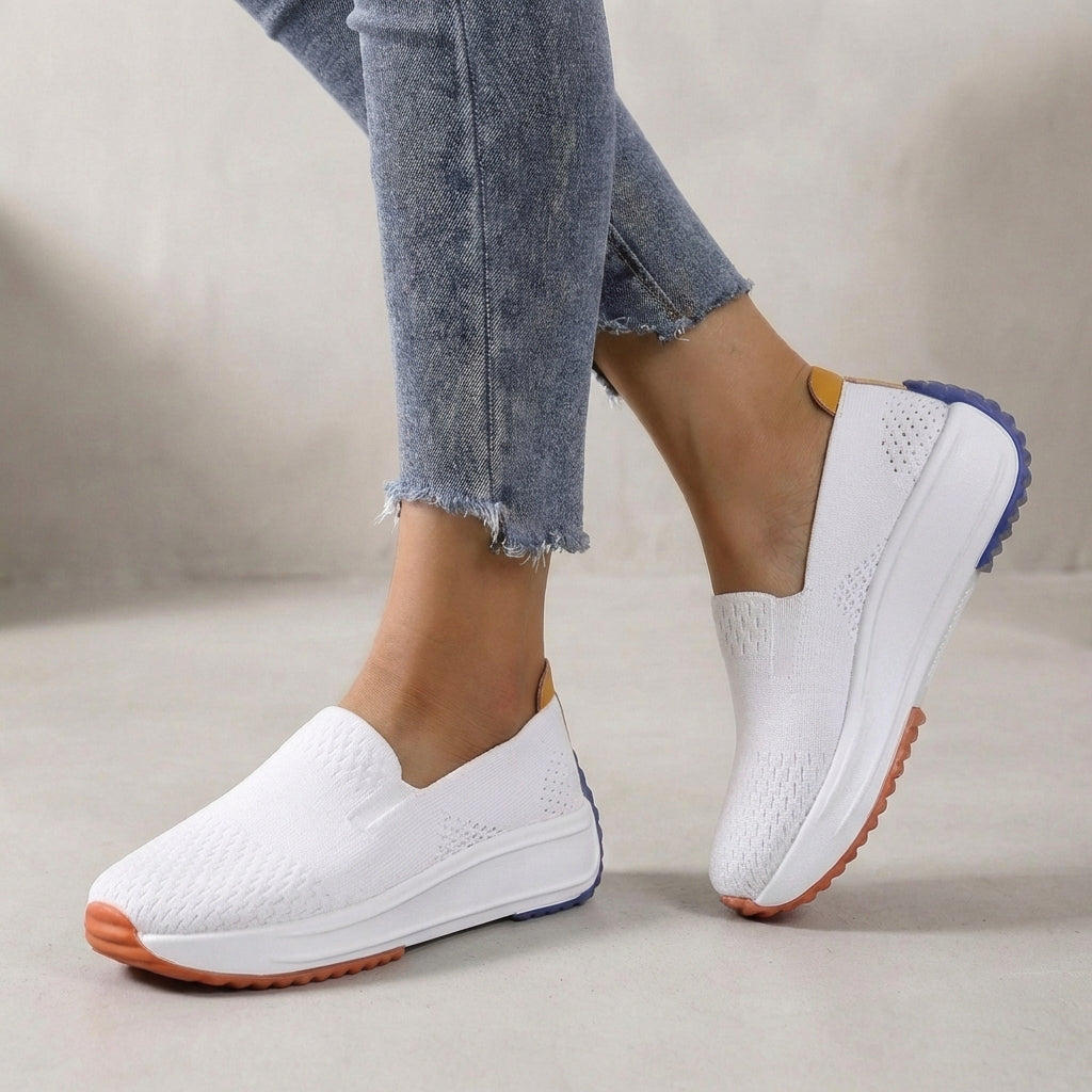 Orthopedic Slip-On Sneakers Platform Knit
