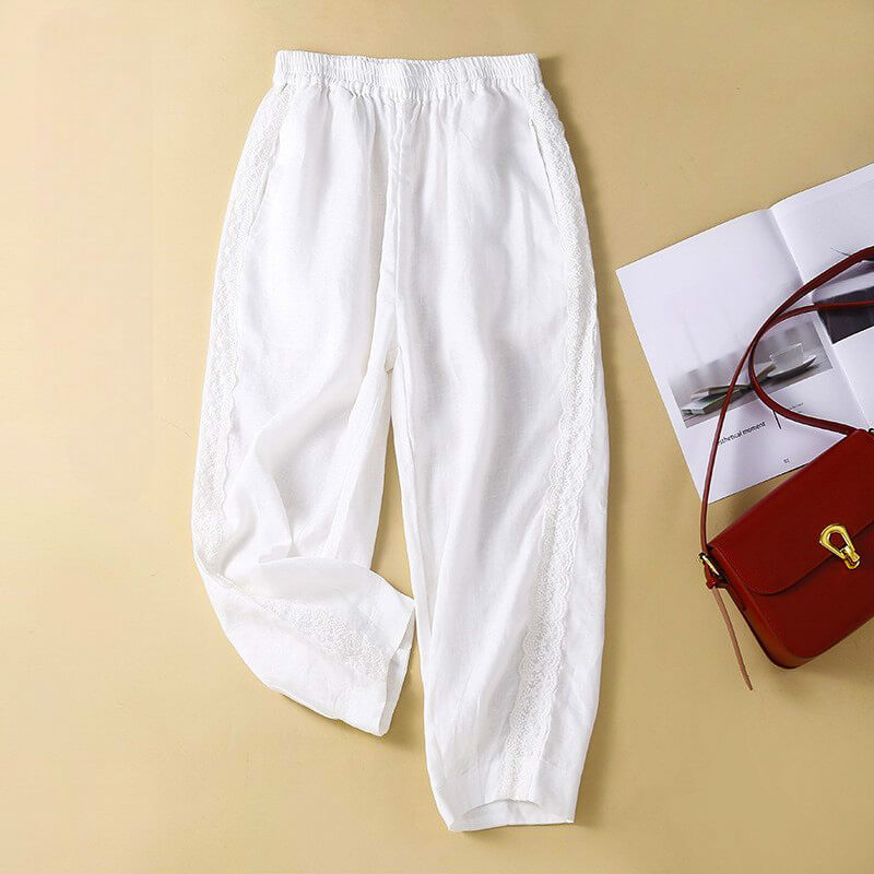 Laura Cotton-Linen Pants