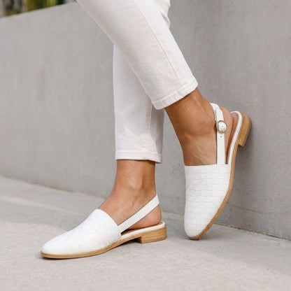 Women's Slingback Flats Adjustable Ankle Strap