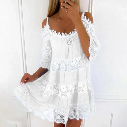Women's Mini Dress Crochet Lace Embroidered