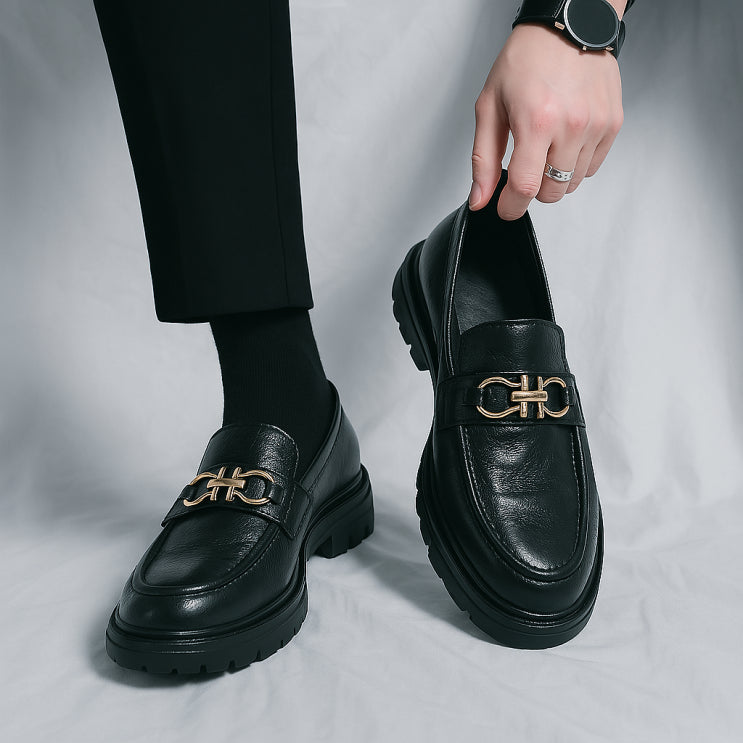 Men's Chunky Sole Slip-On Loafers Comfortable - Vonnera
