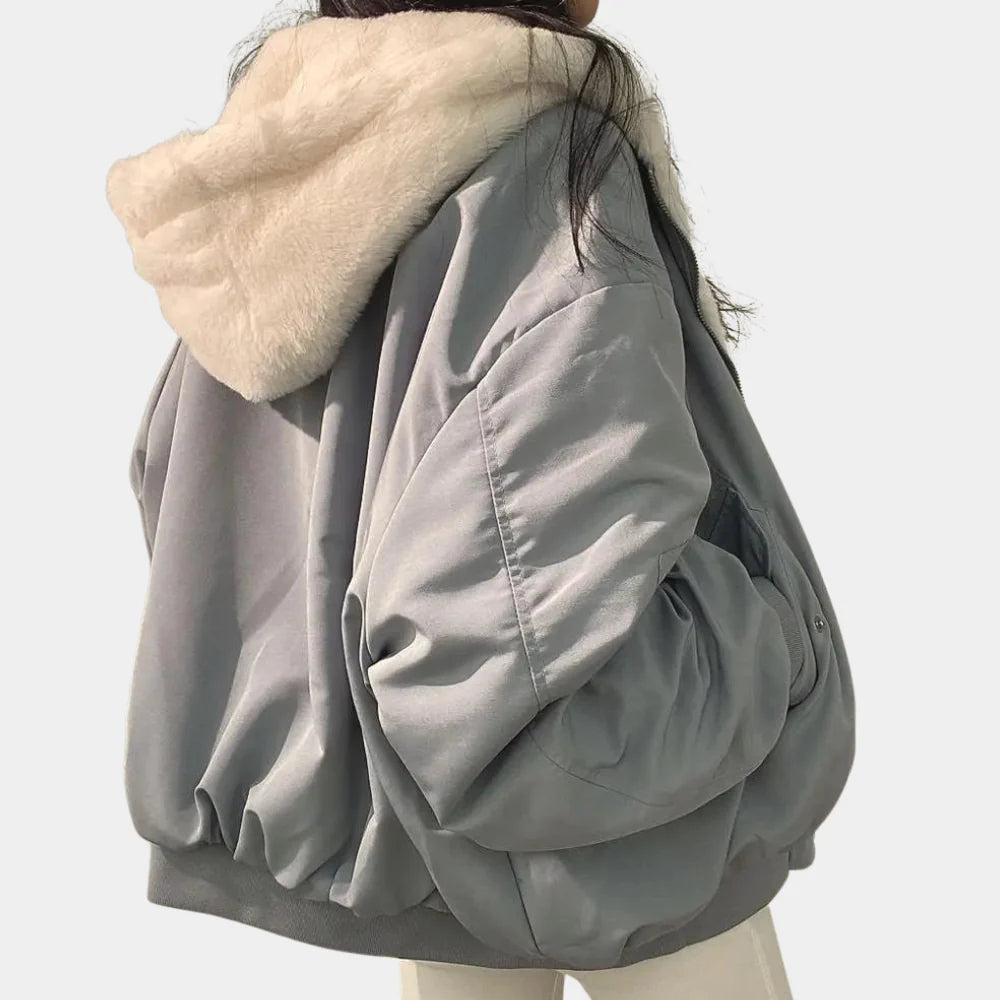 Women's 2-In-1 Winter Coat With Hood Warm And Stylish