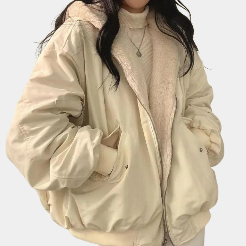 Women's 2-In-1 Winter Coat With Hood Warm And Stylish