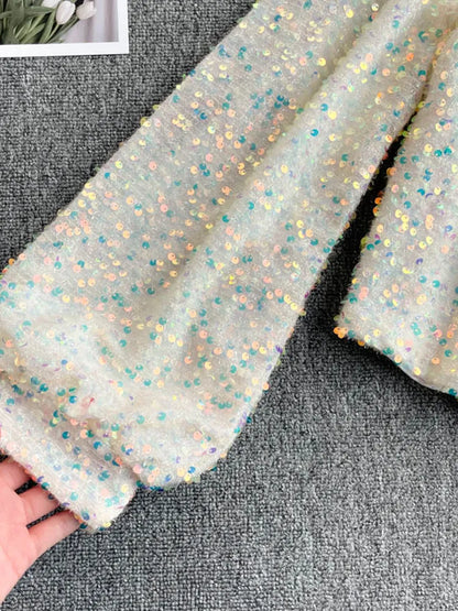 Women's Glitter One Shoulder Sparkle